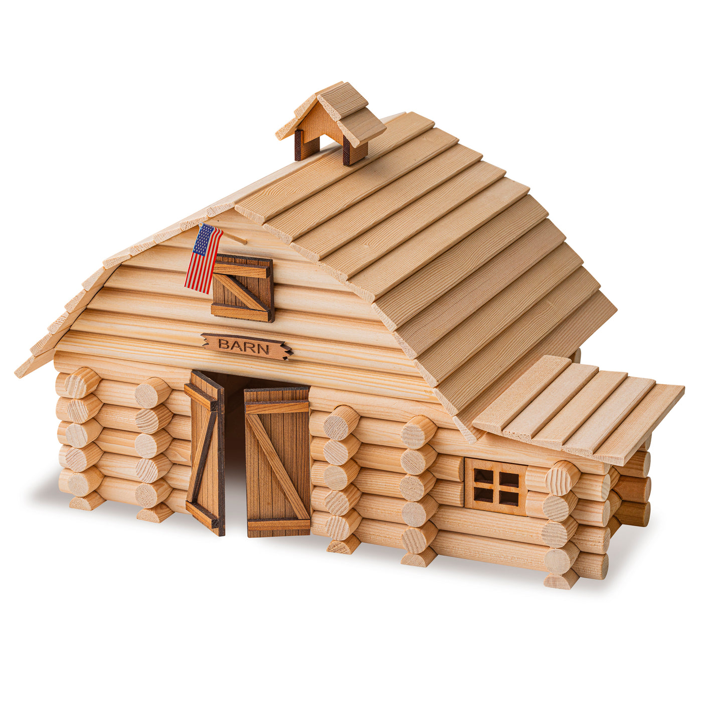 Homesteader Barn  Wooden Homesteader Barn - Log Cabin Toys