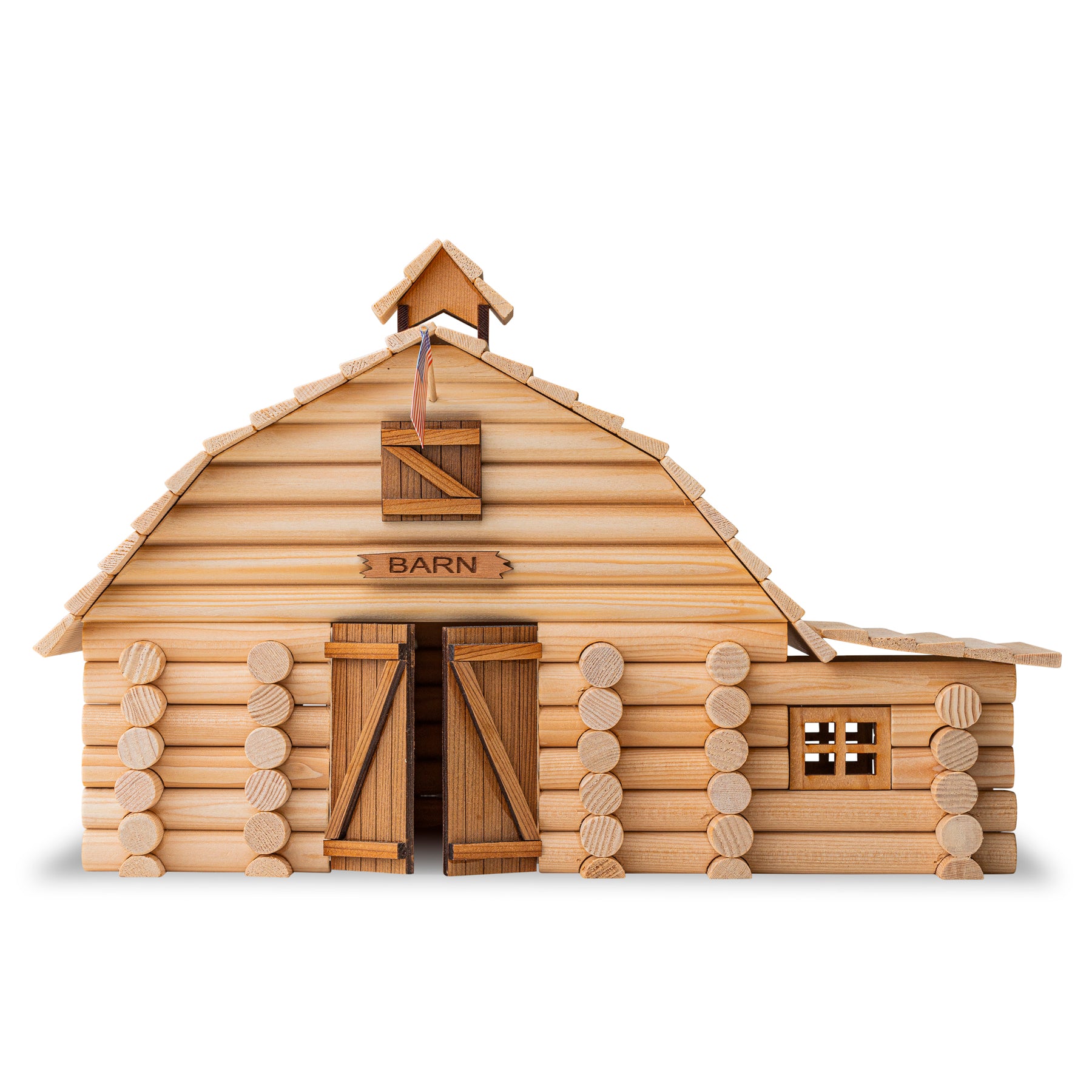 Homesteader Barn  Wooden Homesteader Barn - Log Cabin Toys