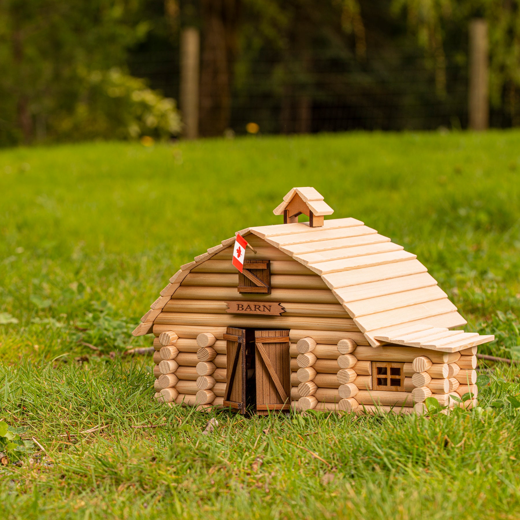 Wooden Homesteader Barn Log Cabin Toys