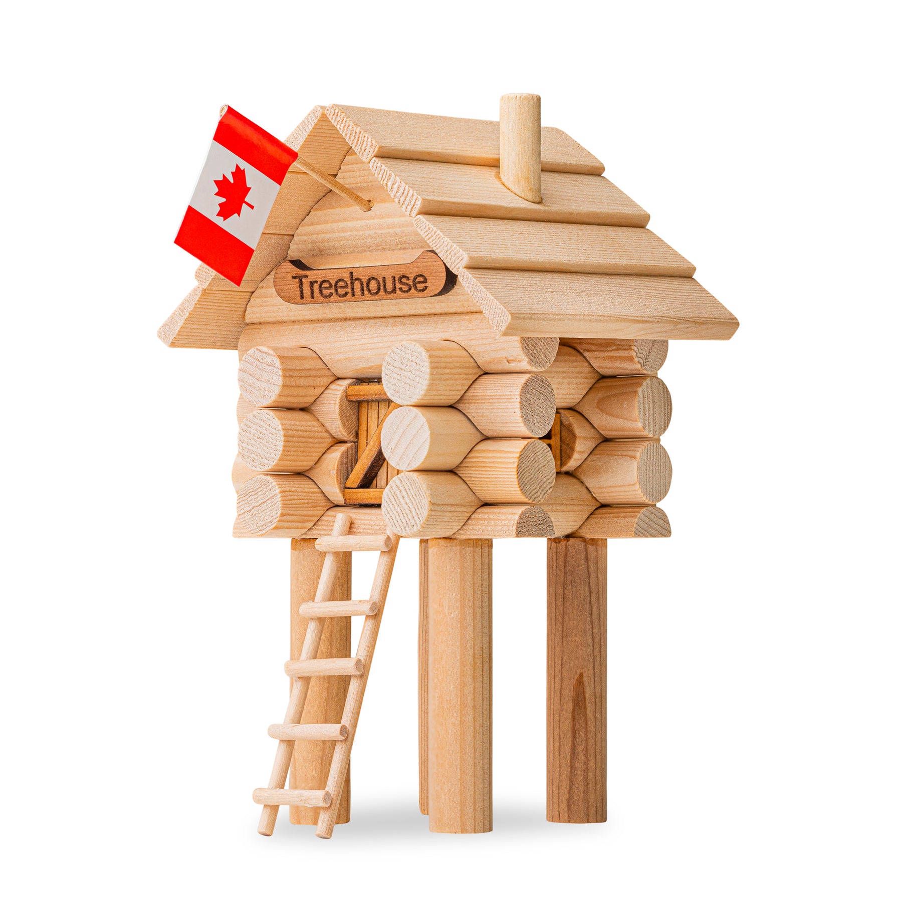 Wooden Log Cabin Treehouse - Log Cabin Toys
